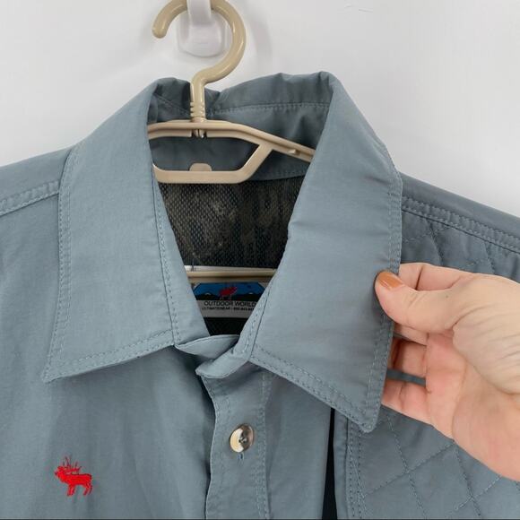 Gary Nesse Outdoor World grey quilted shooting hunting shirt men’s size XXL - Picture 3 of 13